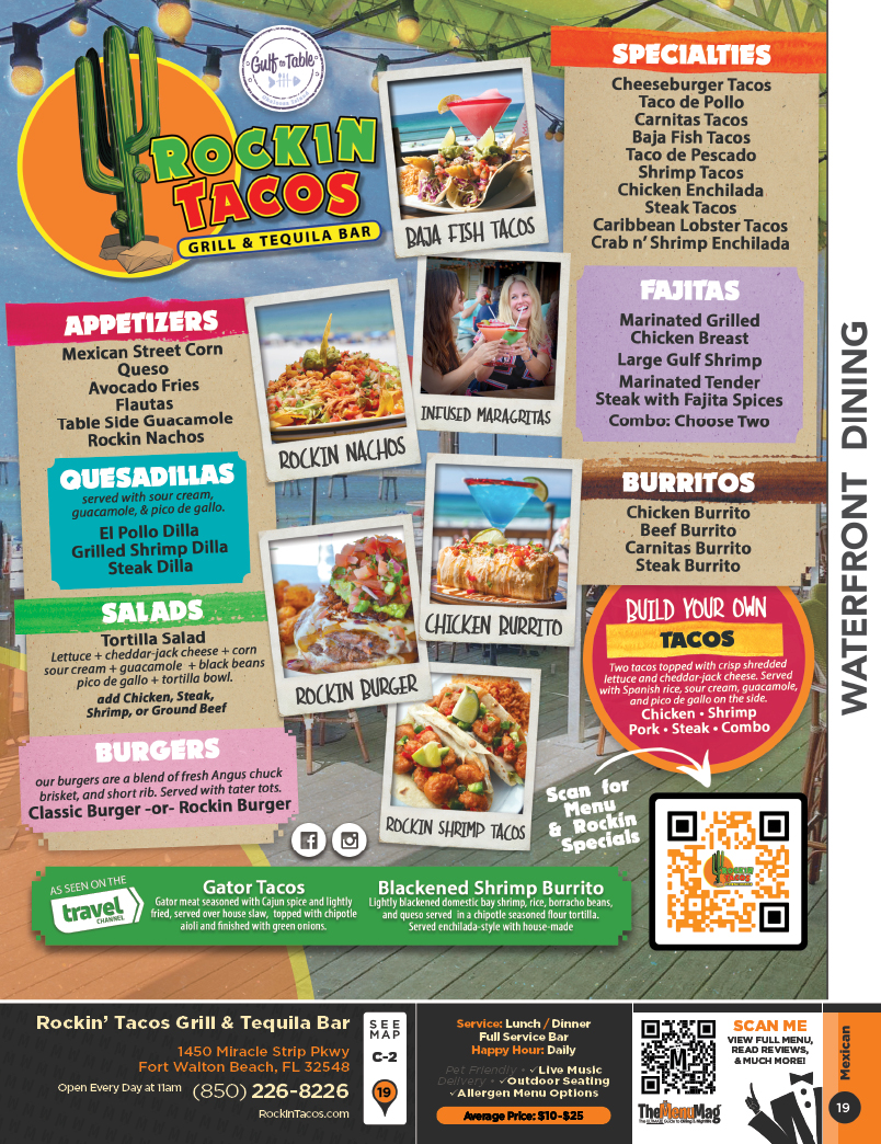 Rockin' Tacos Grill & Tequila Bar Menu & Coupons - The Menu Mag