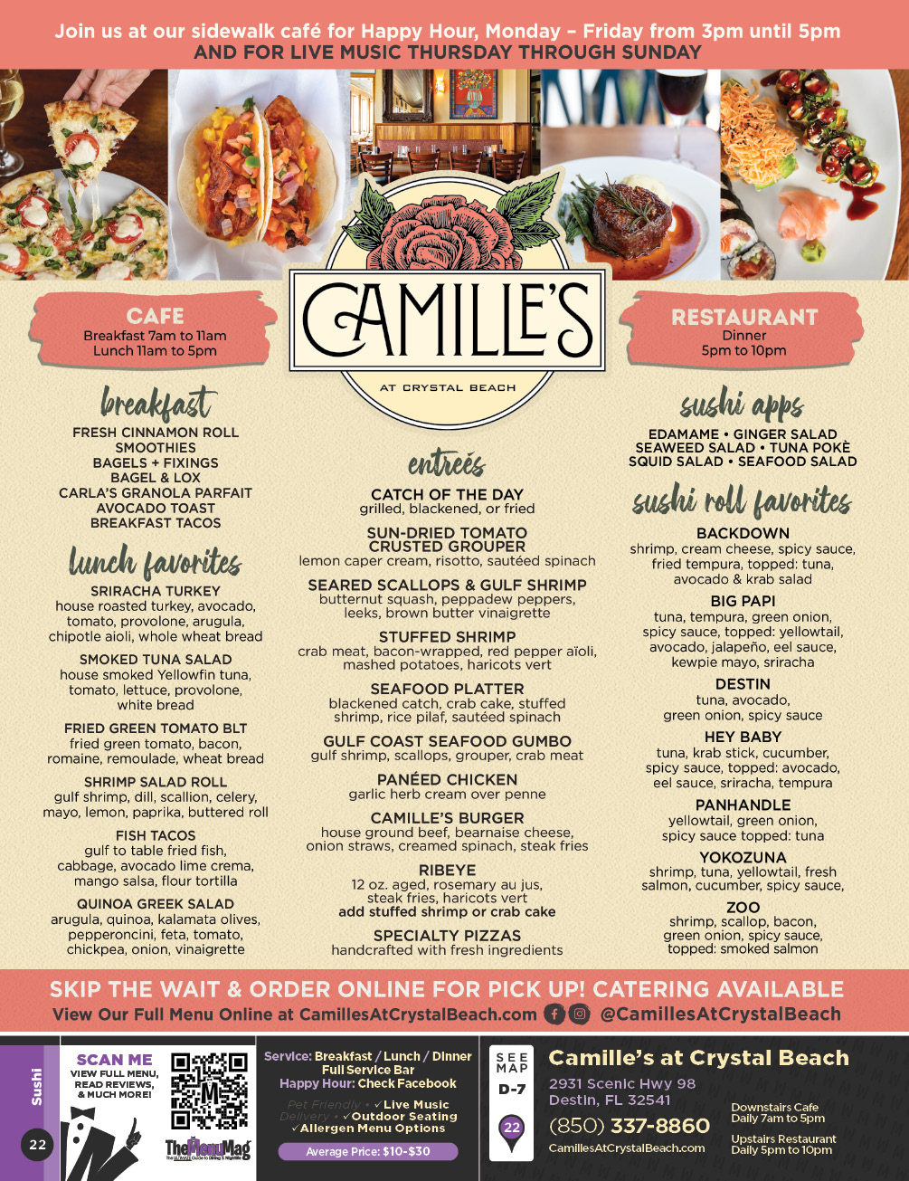 CAMILLE'S, Destin - Menu, Prices & Restaurant Reviews - Tripadvisor